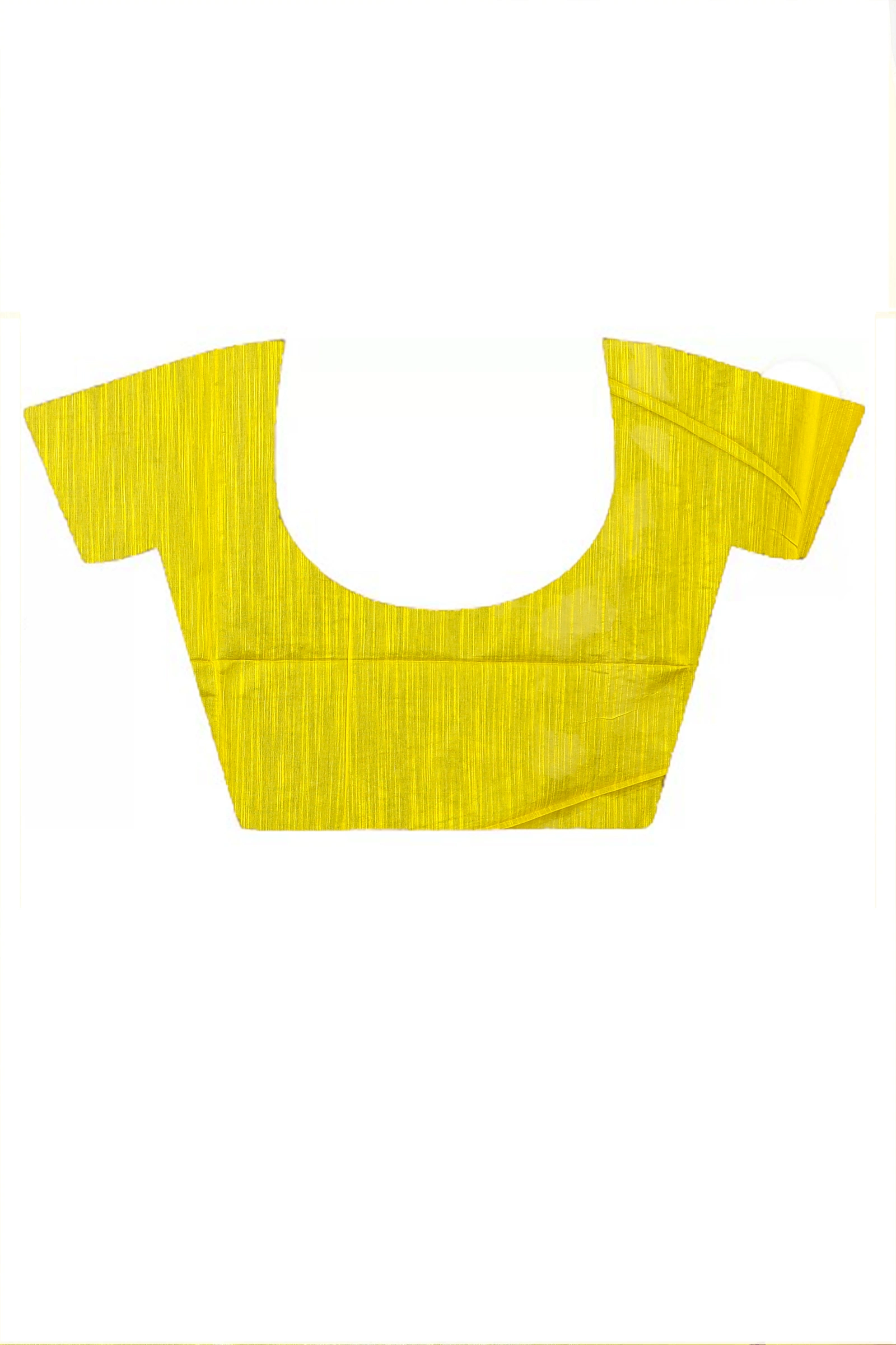 Yellow Cotton Blended Paroni Embroidery Handloom saree (497)